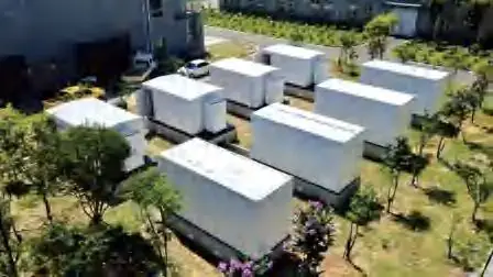 Aerial view of container units at the Hunan 5 MW / 20 MWh HELZ storage project